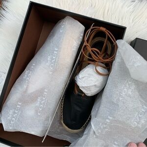 Coach Rita Black Espadrille Flats Size 5.5